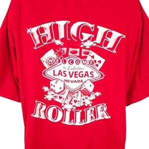 Las Vegas High Roller T Shirt Mens Size 3XL Red Sin City Travel Destination